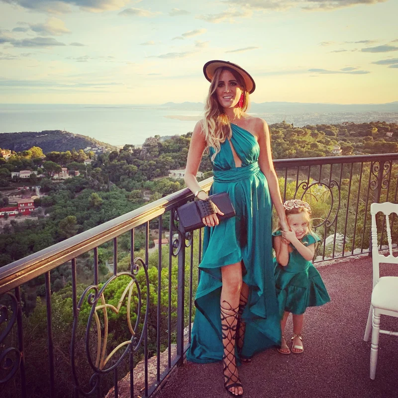 Robe Cappadocia bleue asymétrique