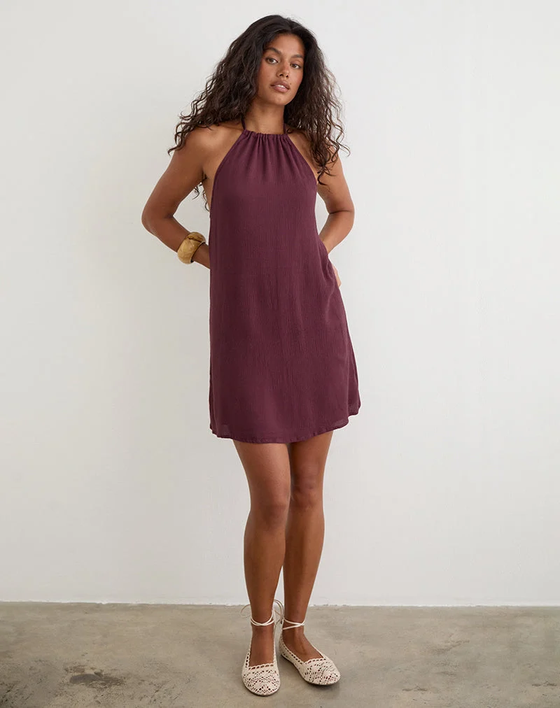 Mini-robe Sonnet, couleur « Crinkle Plum »