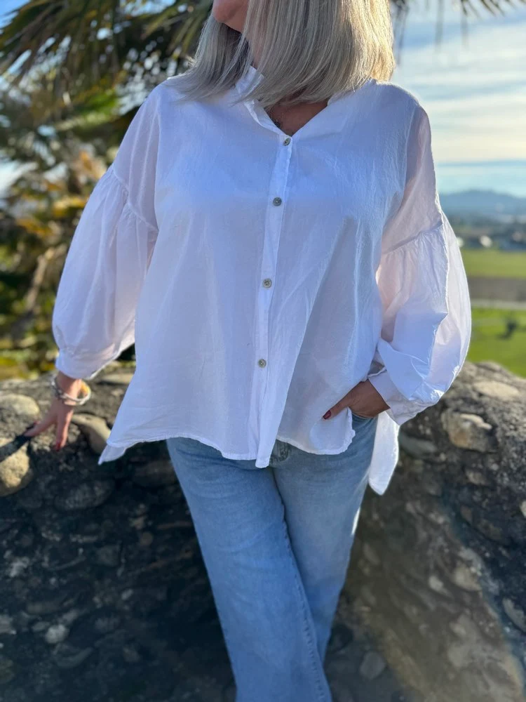 Chemise méga loose Lisa blanc