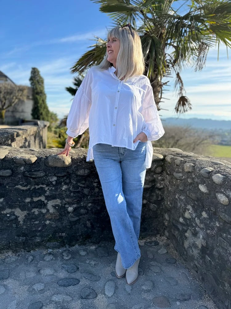 Chemise méga loose Lisa blanc