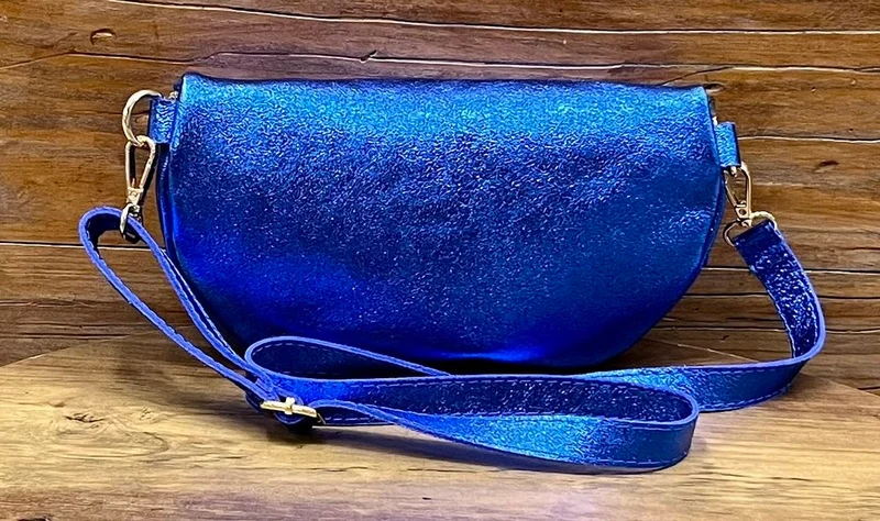 Banane Tosca M/L en cuir bleu roi