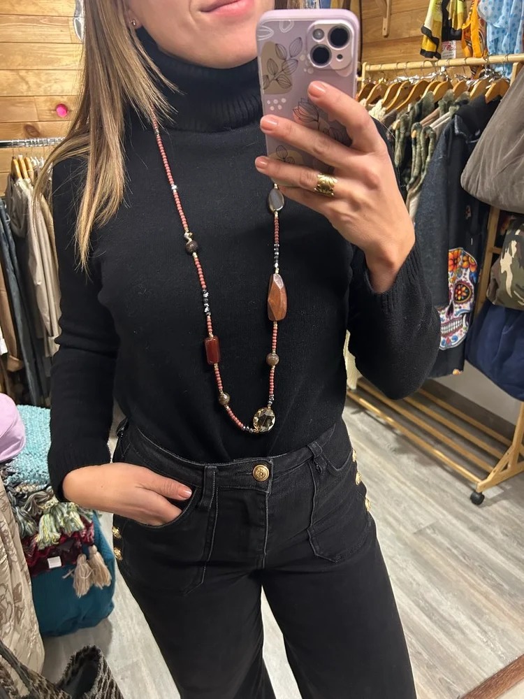 Collier Nino chocolat