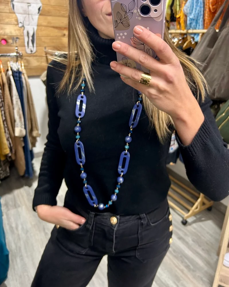 Collier Tonio bleu