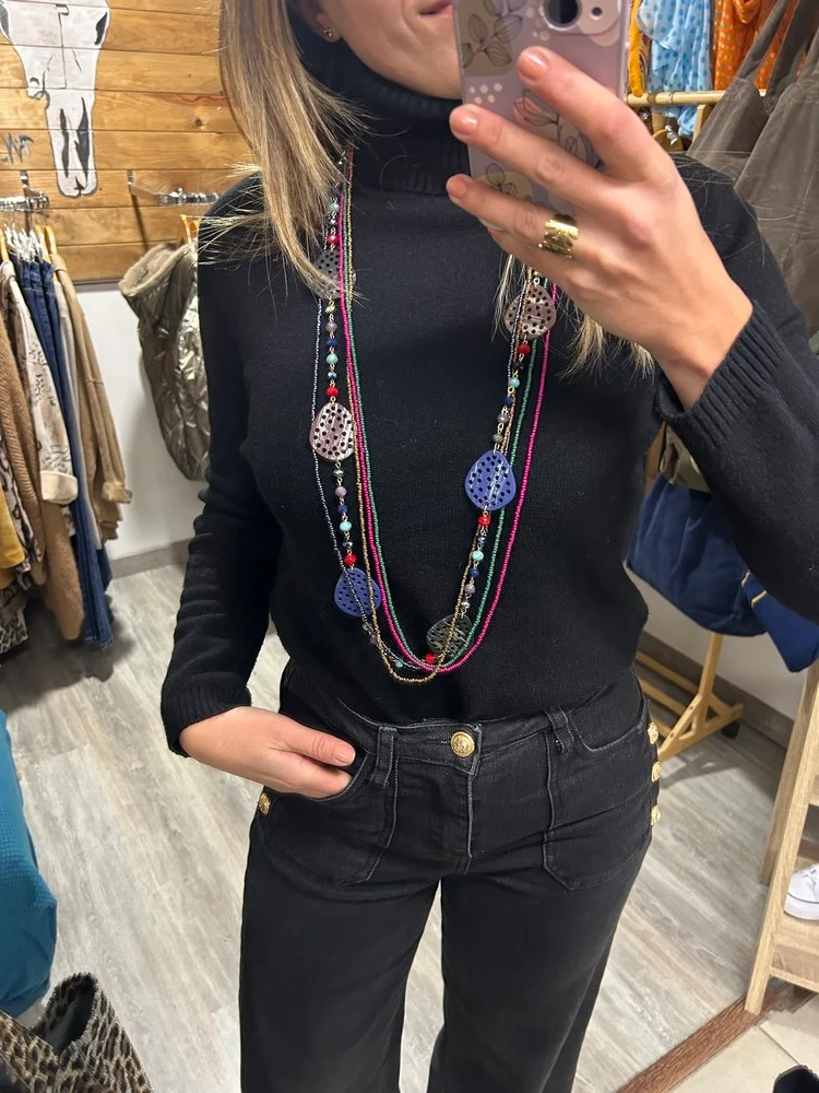 Collier Pepo bleu