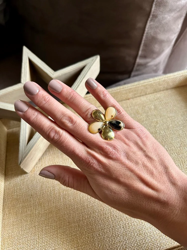 Bague Tania beige