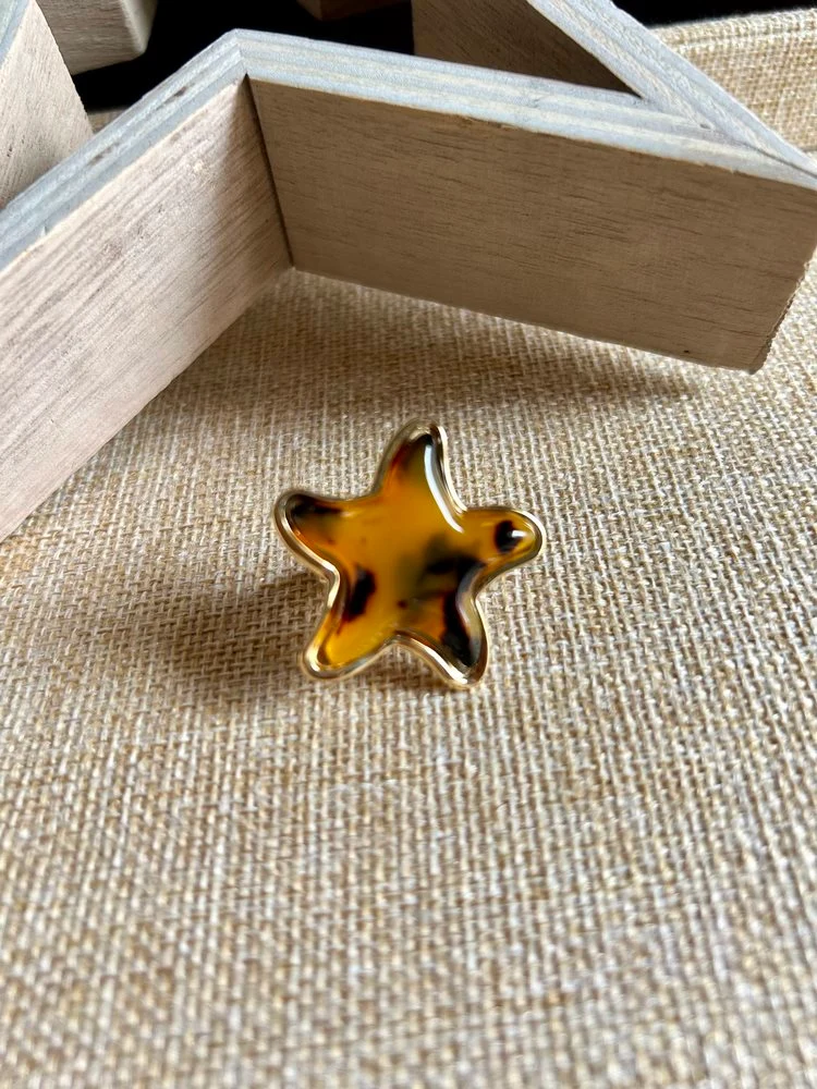 Bague Etoile marron