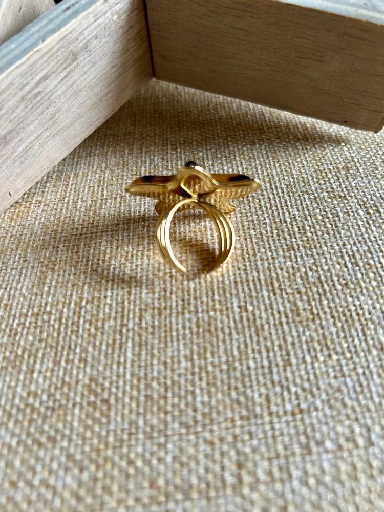 Bague Etoile marron