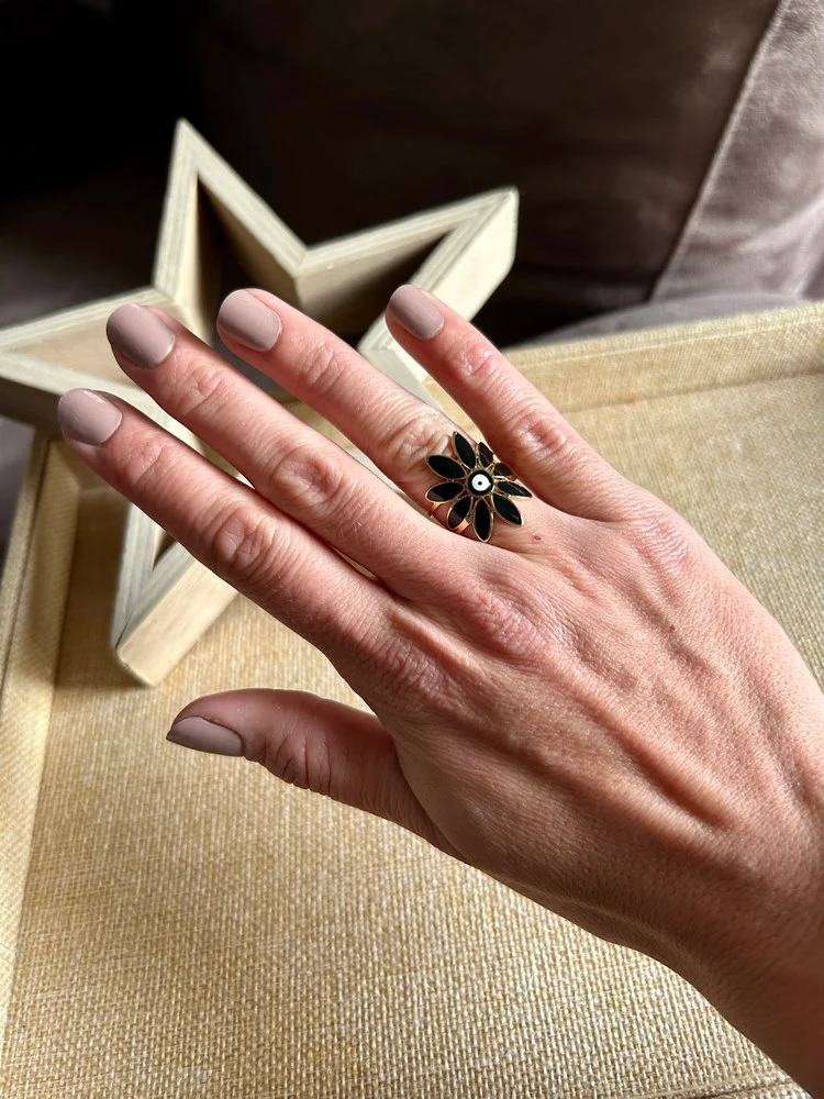 Bague Flower noir