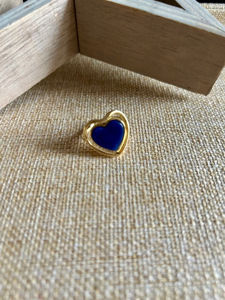 Bague Coeur bleu