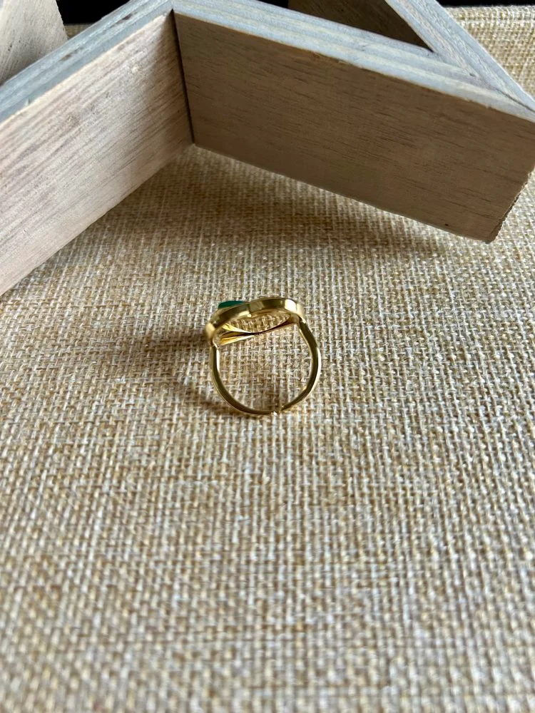 Bague Coeur vert