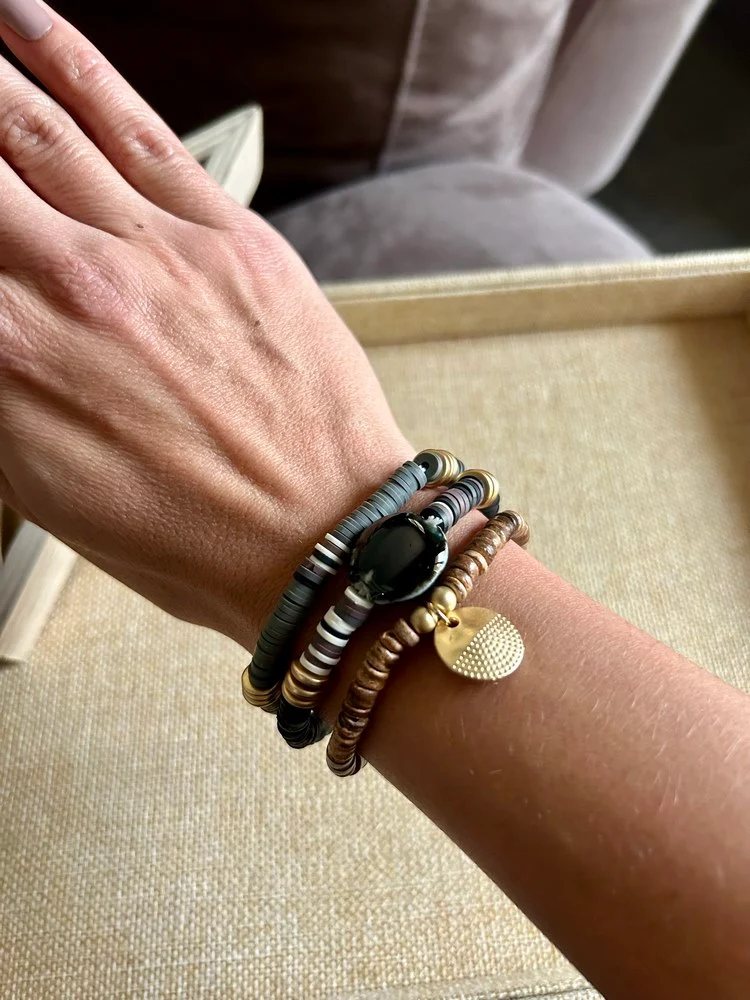 Bracelet 3 brins Tino noir