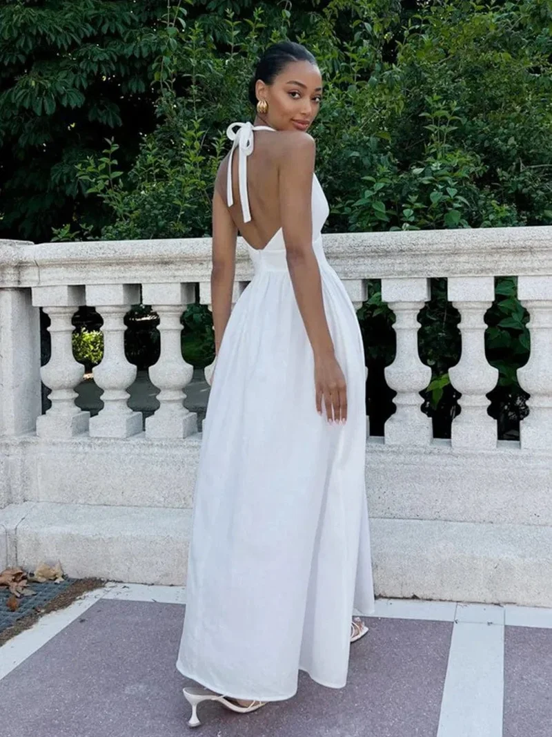 Robe été fluide longue sans manches