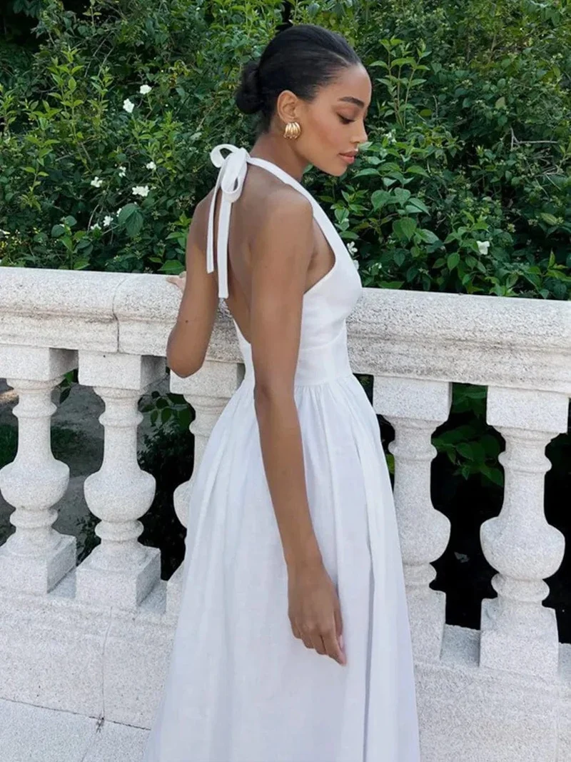 Robe été fluide longue sans manches