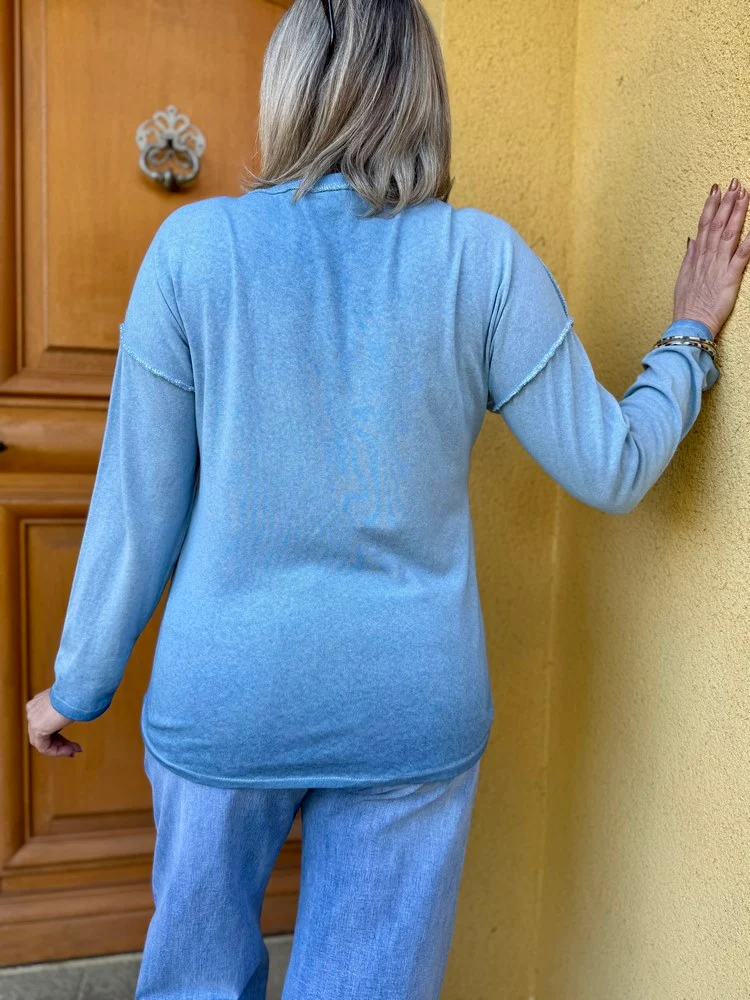 Teeshirt manches longues Sandro bleu