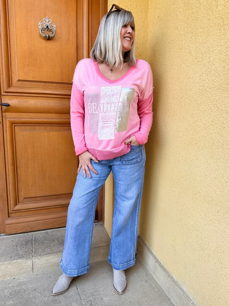 Teeshirt manches longues Sandro fuchsia