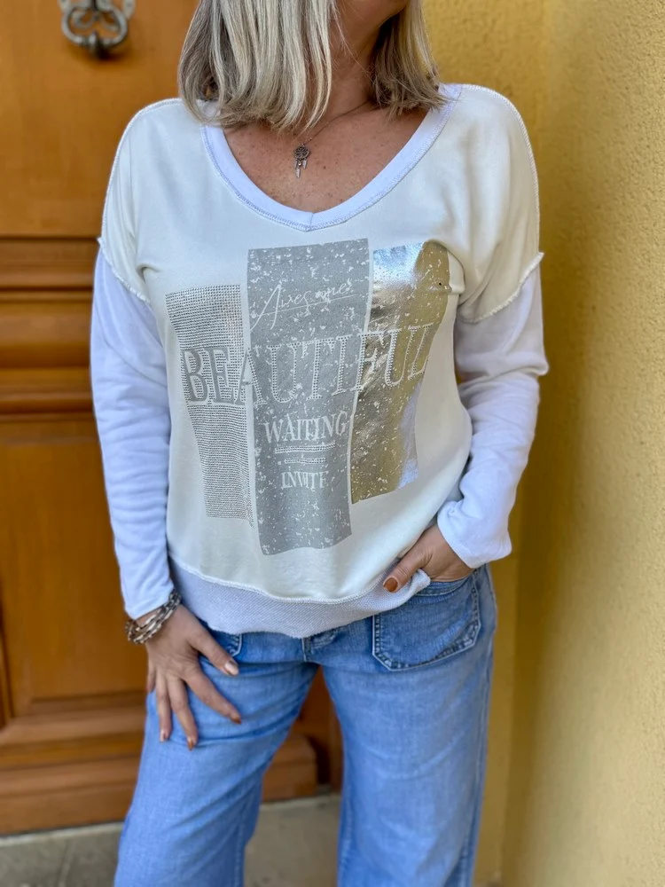 Teeshirt manches longues Sandro blanc