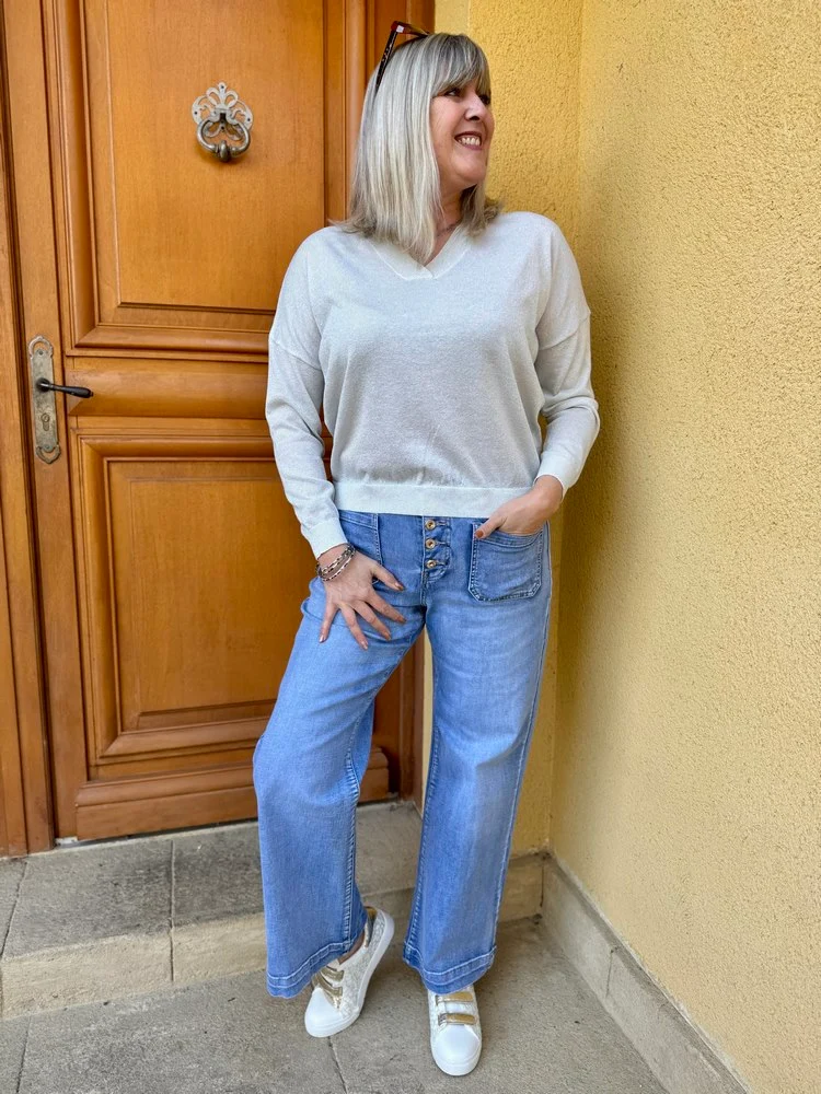 Pull brillant Rodrigo blanc
