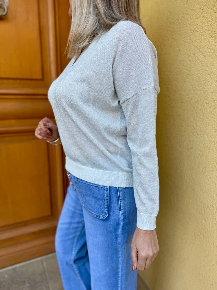 Pull brillant Rodrigo blanc