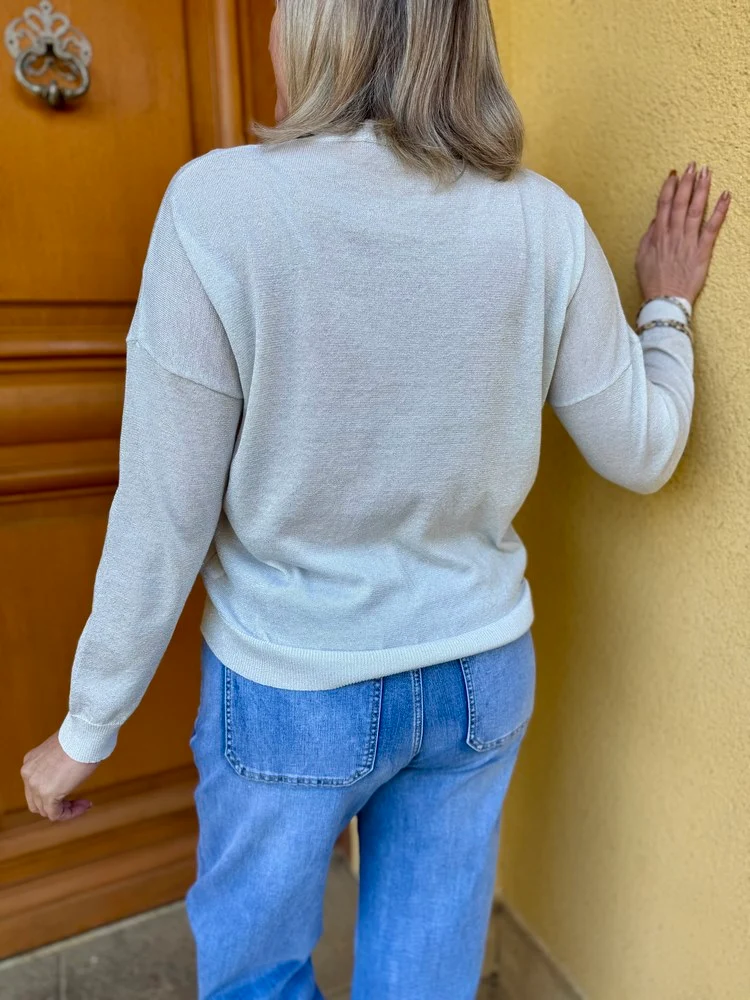 Pull brillant Rodrigo blanc