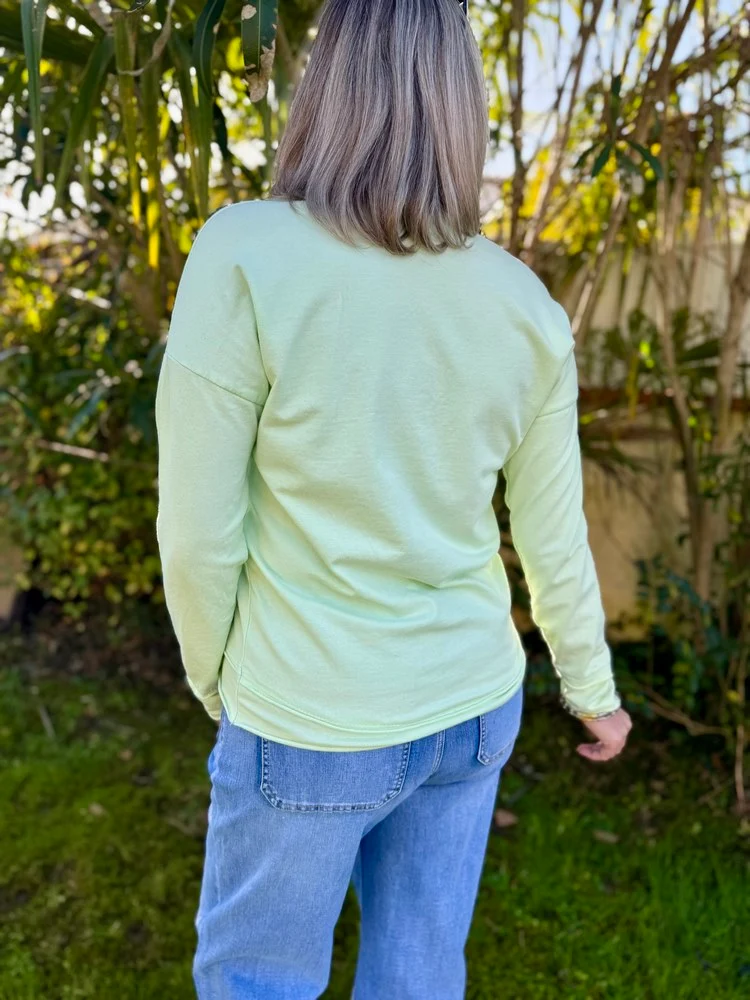 Teeshirt manches longues Margaux anis