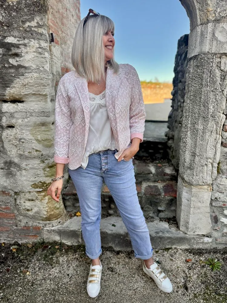 Veste tailleur Rosa rose