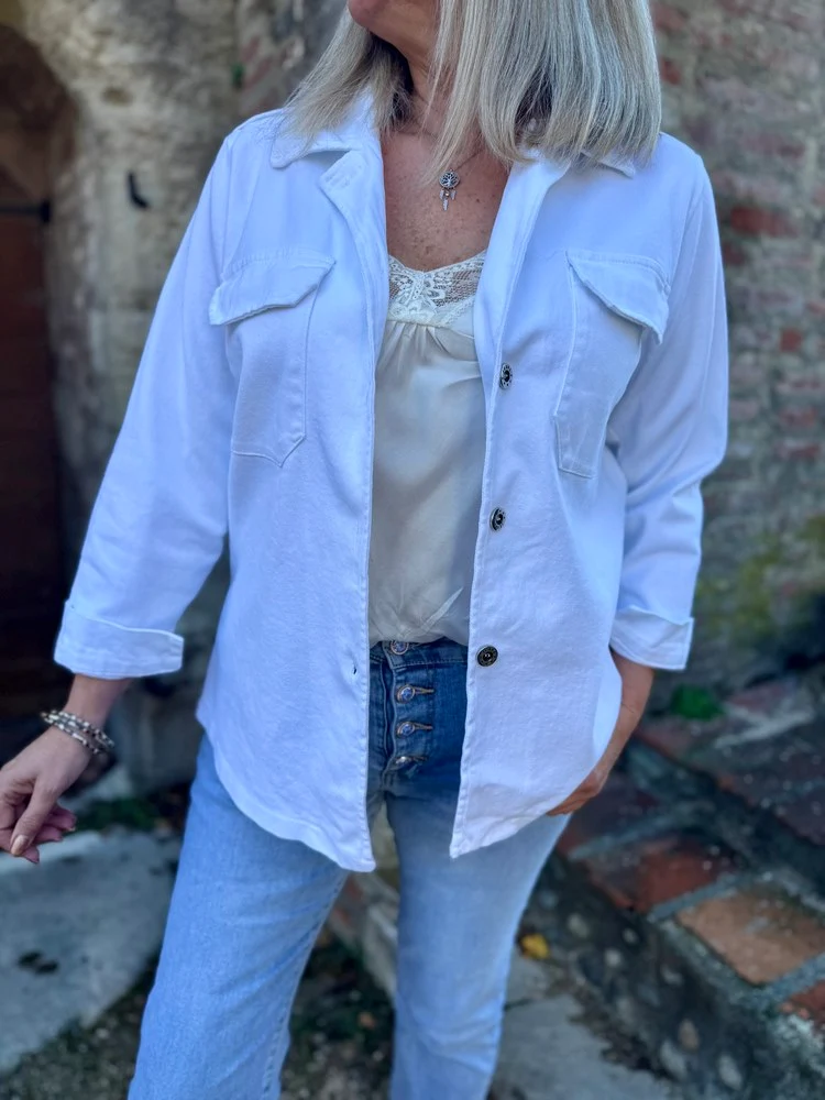 Blouson coton Rock&Roll blanc