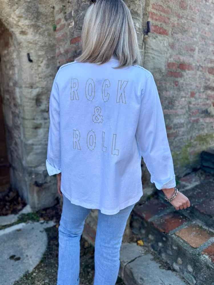 Blouson coton Rock&Roll blanc
