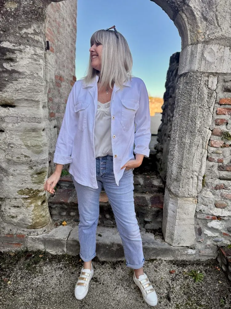 Blouson coton Rock&Roll blanc