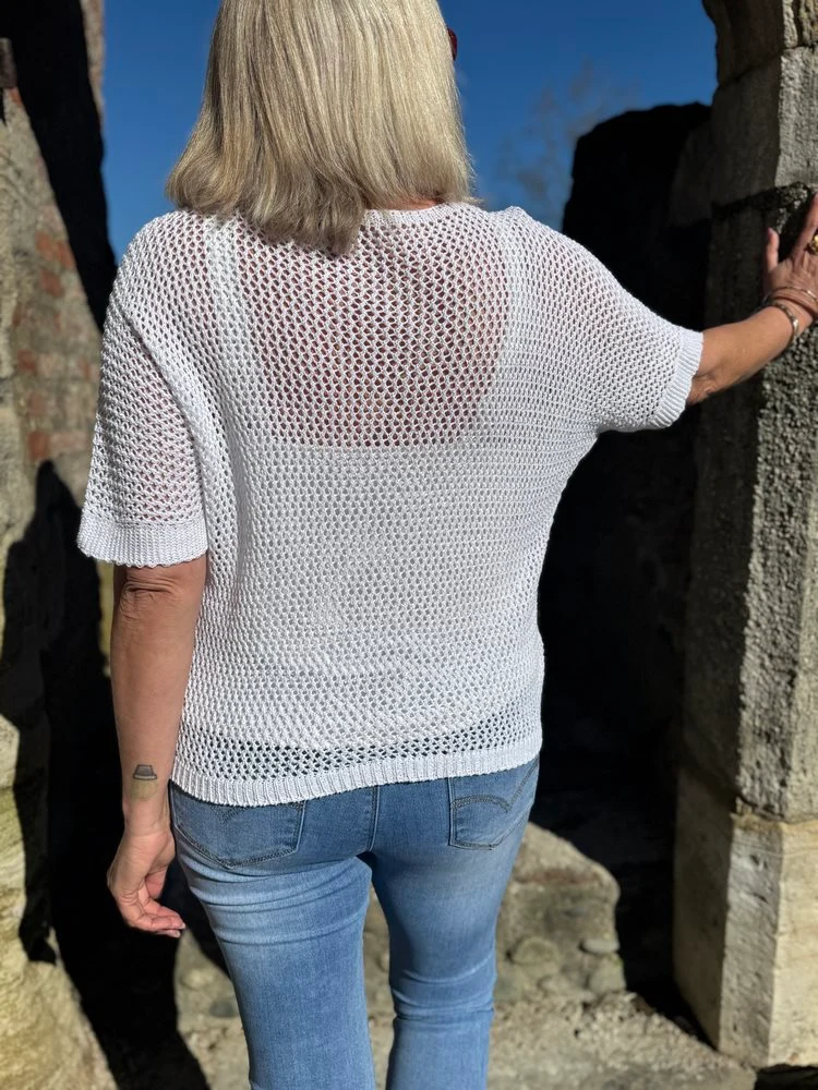 Gilet ajouré Alexandro blanc