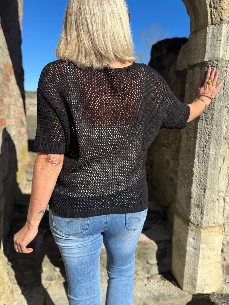 Gilet ajouré Alexandro noir