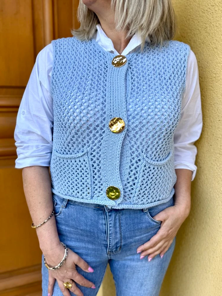 Gilet Nathan bleu ciel
