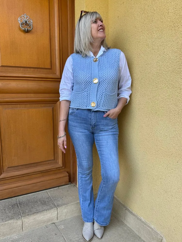 Gilet Nathan bleu ciel