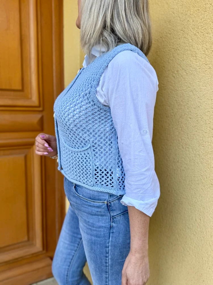 Gilet Nathan bleu ciel