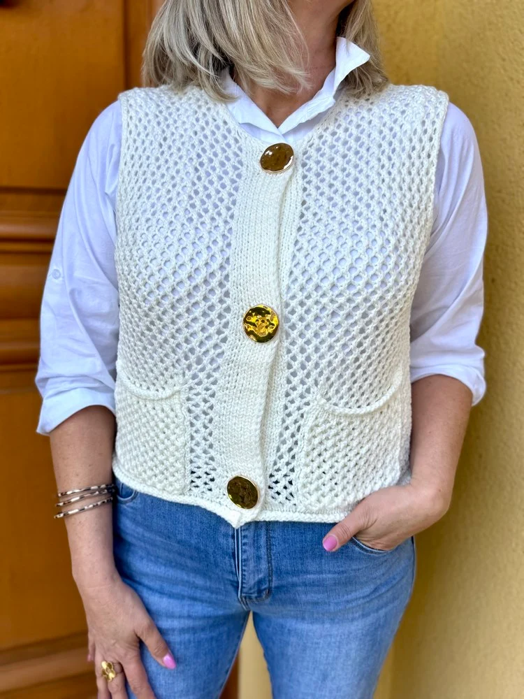 Gilet Nathan écru