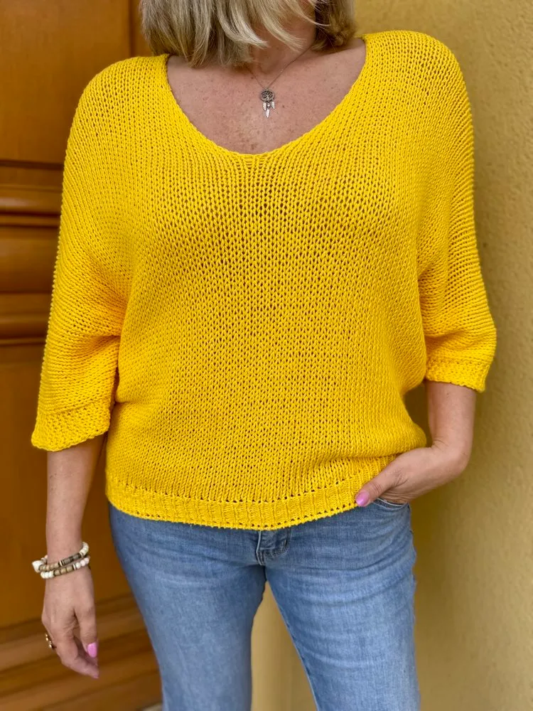 Pull Luca ocre jaune