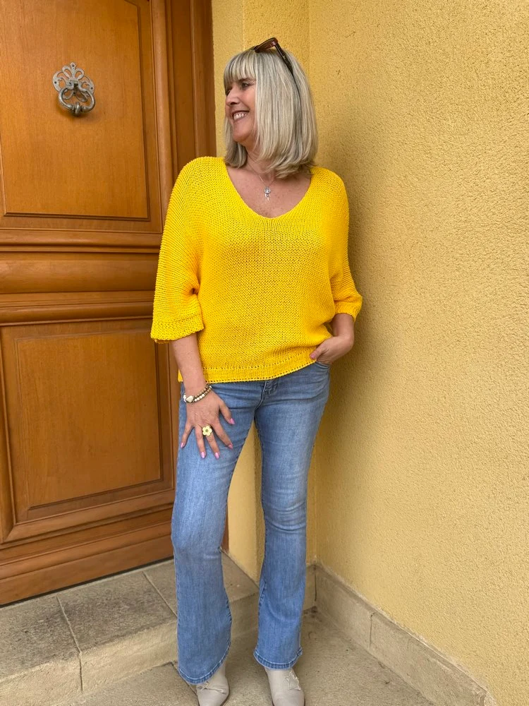 Pull Luca ocre jaune