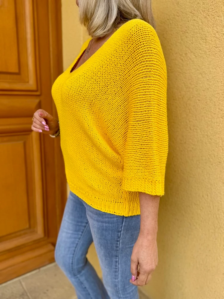 Pull Luca ocre jaune