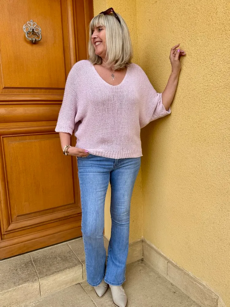 Pull Luca vieux rose