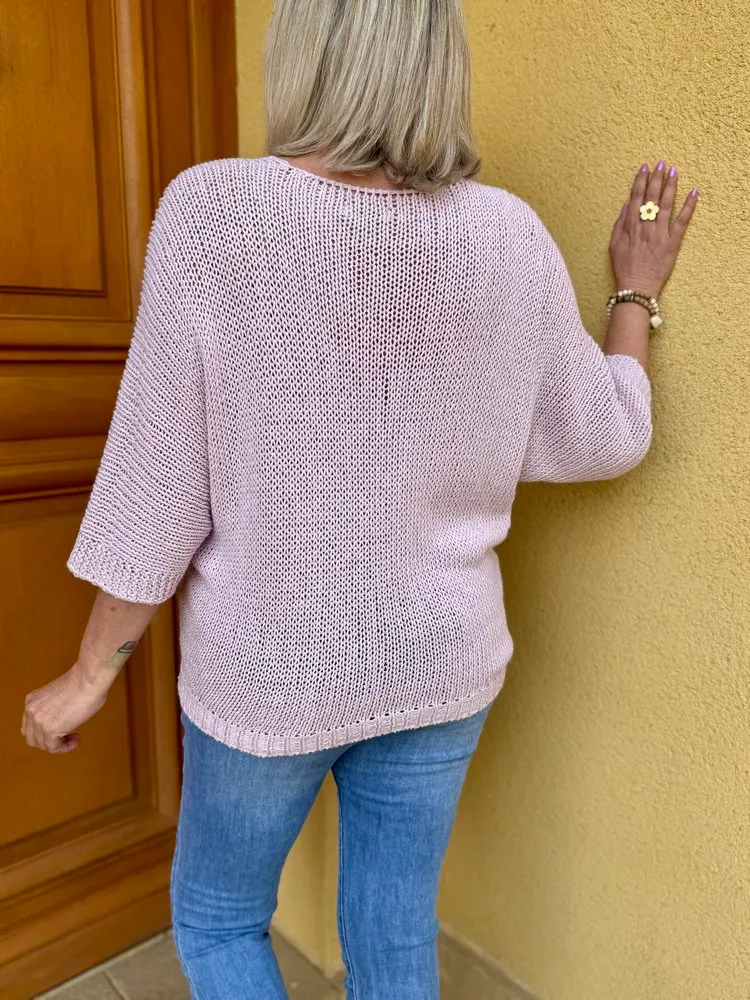 Pull Luca vieux rose