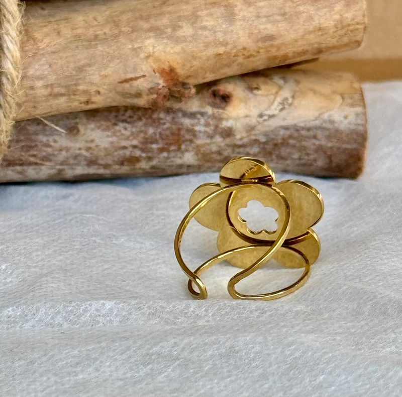 Bague Marguerite doré