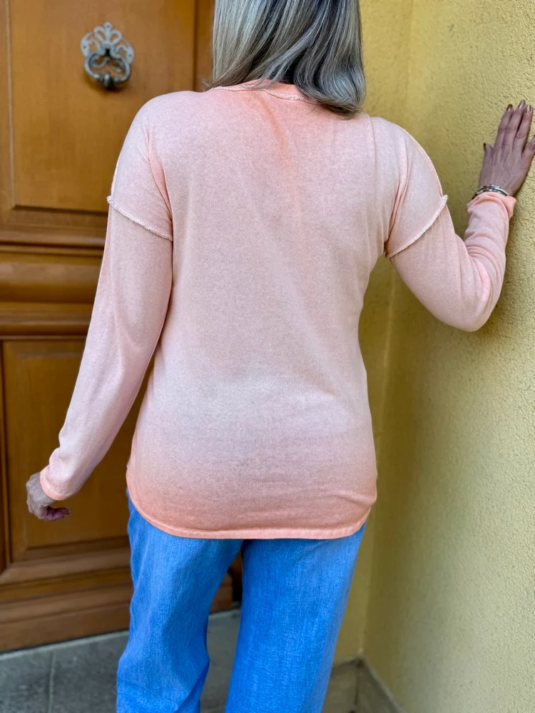 Teeshirt manches longues Sandro orange acidulé