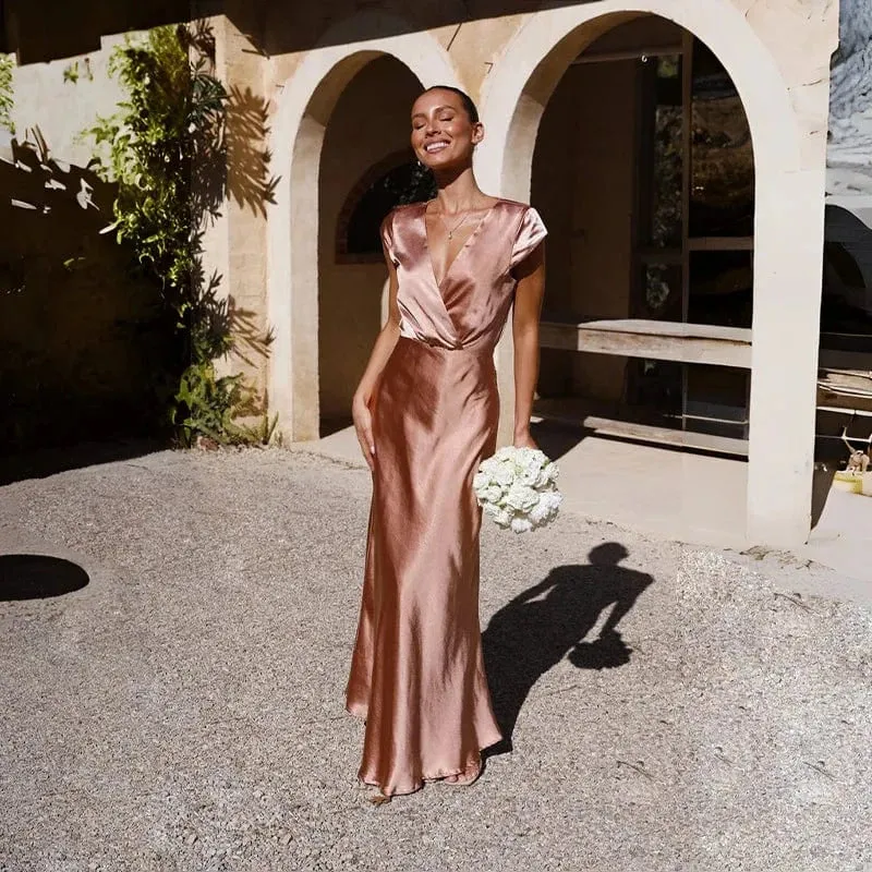 Robe demoiselle d'honneur chic longue