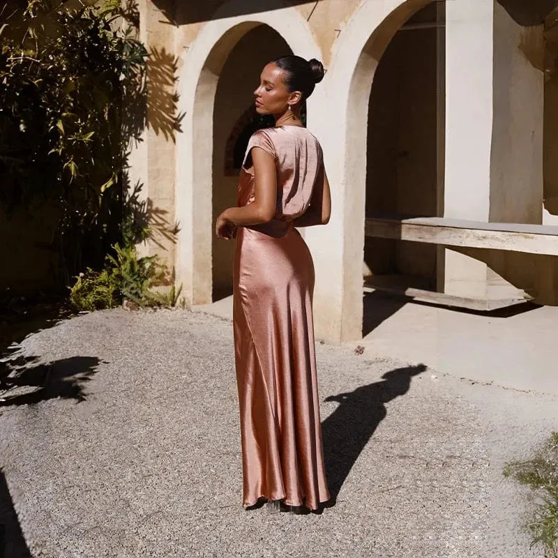 Robe demoiselle d'honneur chic longue