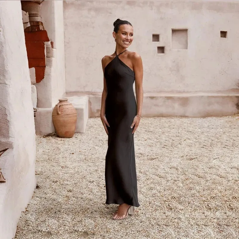 Robe de soirée mariage dos nu noire