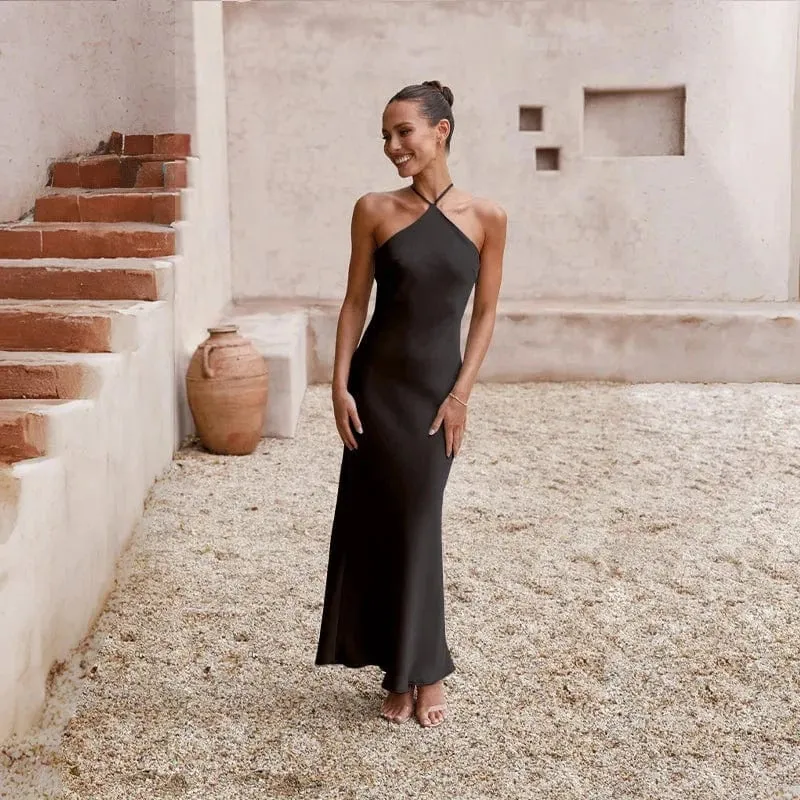 Robe de soirée mariage dos nu noire