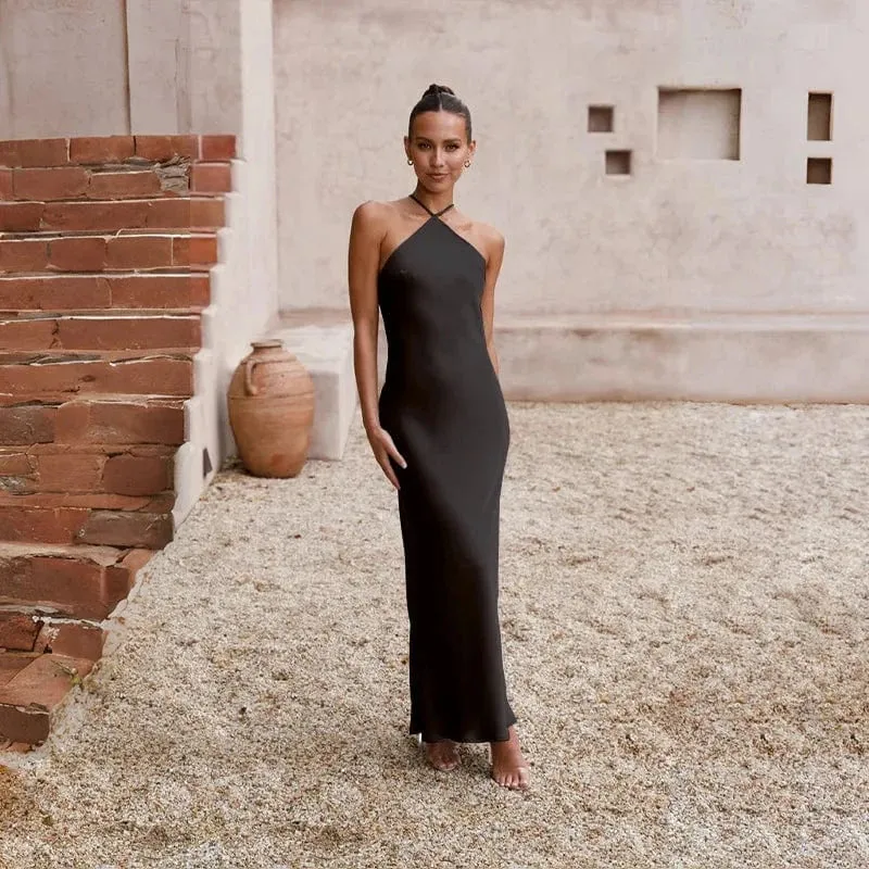 Robe de soirée mariage dos nu noire