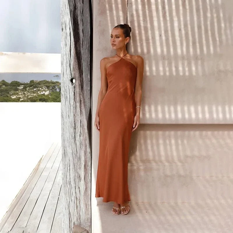 Robe de soirée mariage terracotta