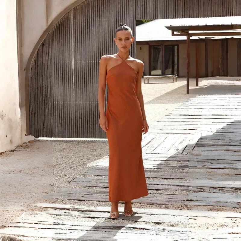 Robe de soirée mariage terracotta