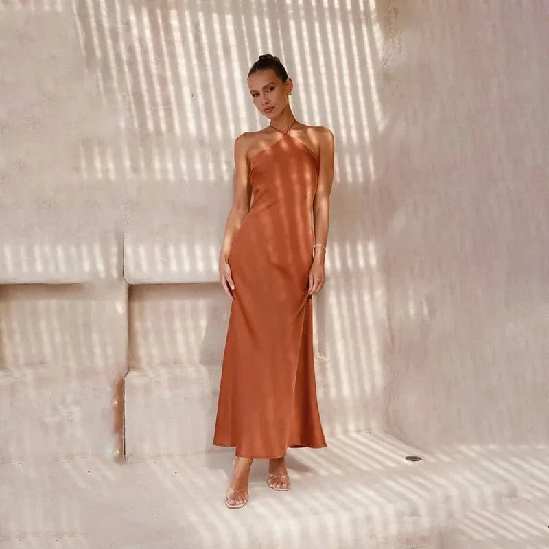 Robe de soirée mariage terracotta