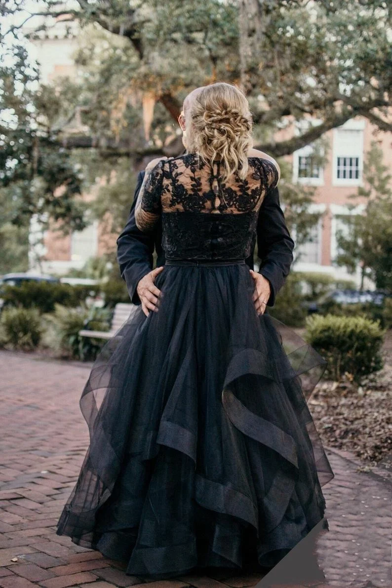 Robe de mariée longue sirène en dentelle à épaules dénudées - Robe de mariée élégante